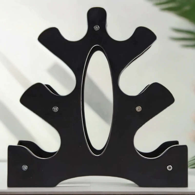 裕迅哑铃架子男士哑铃架女士健身器材收纳多功能哑铃三层叶子支架