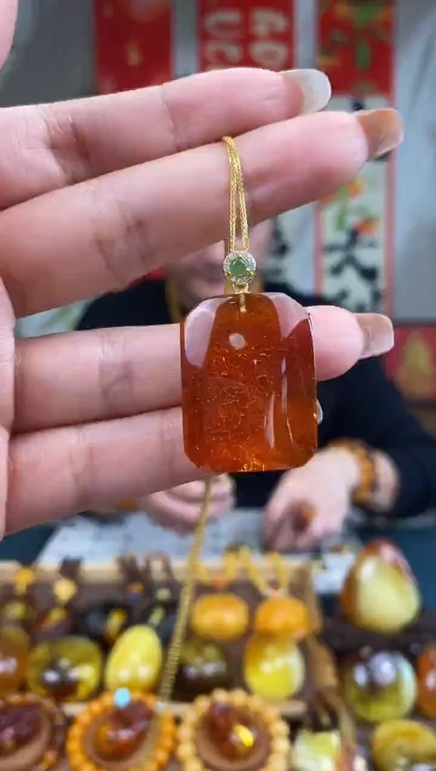 【闪购商品】琥珀裸石银S925镶嵌基地发货 一物一证 顺丰包邮