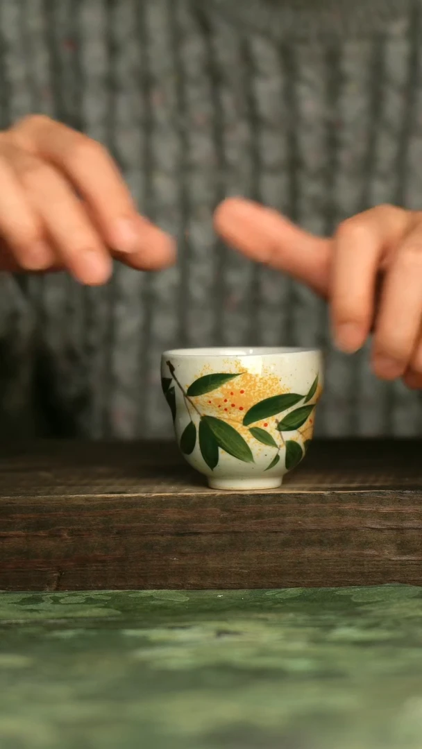 陶瓷青诗集手工手绘瓷器