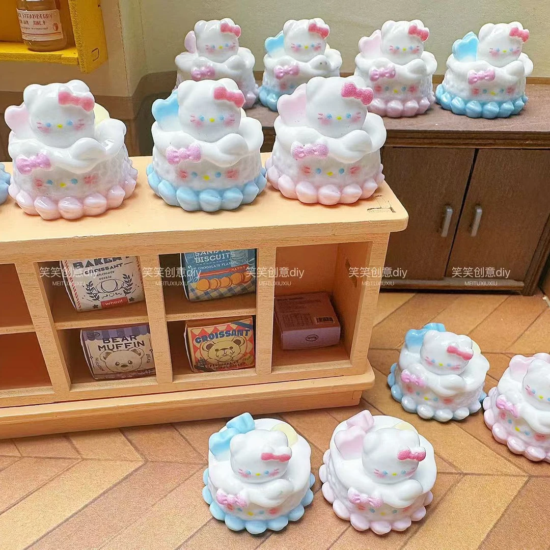 【笑笑定制—KT棉花糖蛋糕】树脂diy配件