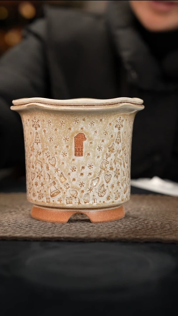 12-17-127花盆口径10.5瑕