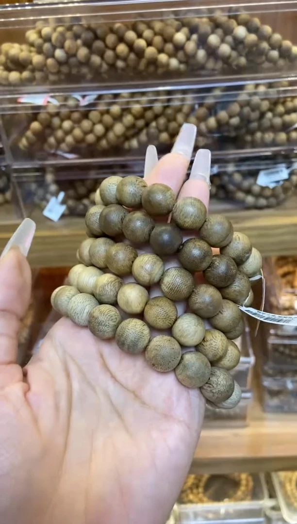 手串沉香 文莱圆珠单圈1.3虫漏多样性发其一