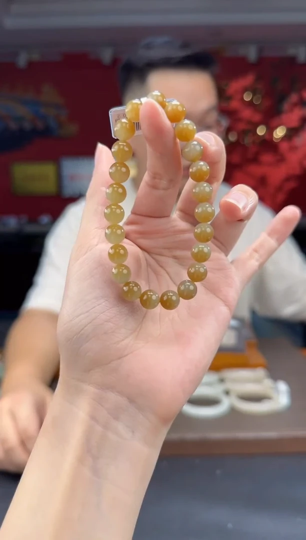 未镶嵌手串和田玉且末糖白单圈手串