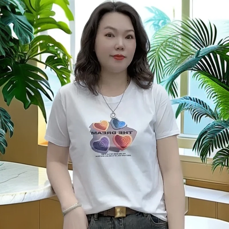 （娇韵家）新款时尚休闲百搭修身显瘦短袖T恤55501