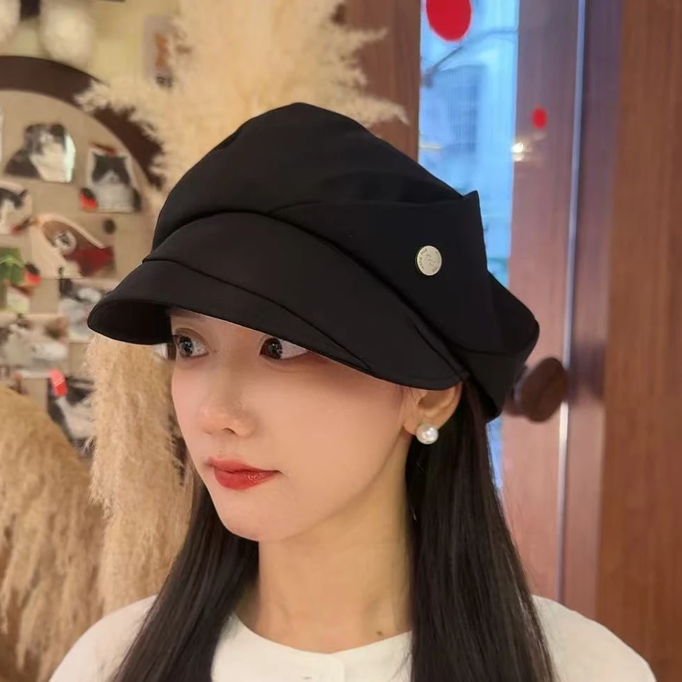 一棵藤时尚女士百搭夏季复古日系渔夫帽八角帽显脸小画家帽云朵帽