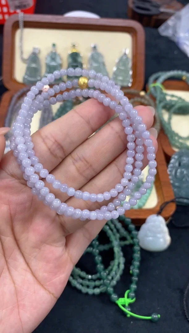 未镶嵌手链翡翠紫珠链