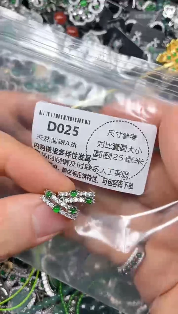 颈饰未镶嵌翡翠D025耳扣
