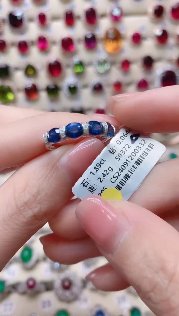 【闪购商品】蓝宝石18K金戒指18K金镶嵌1