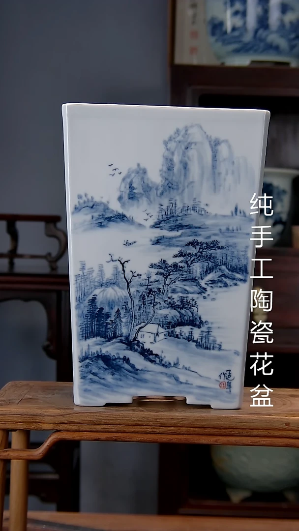 景德镇陶瓷手工花盆