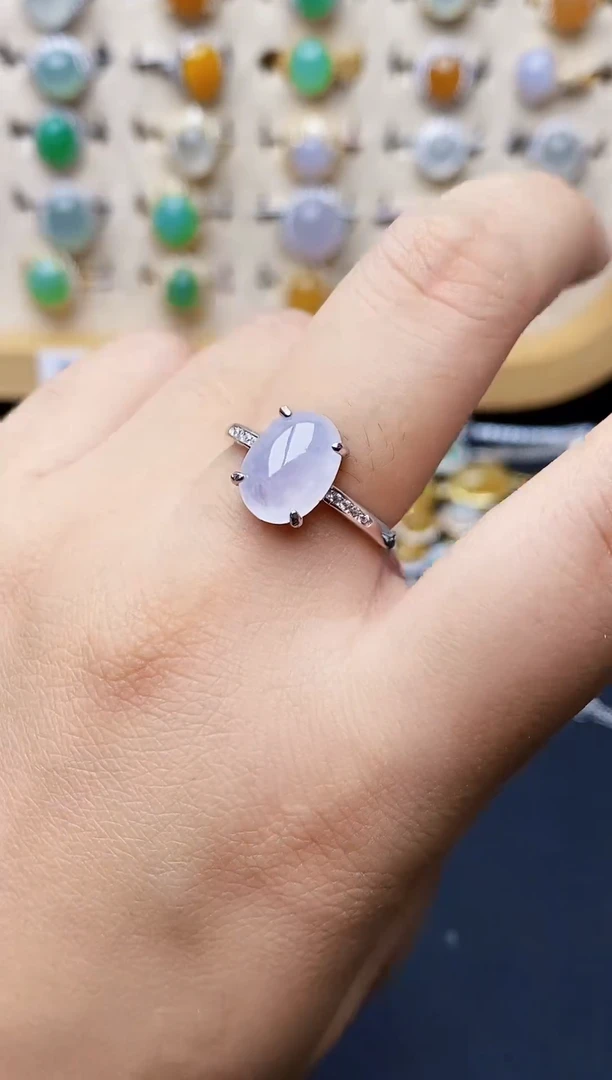 银S925镶嵌戒指翡翠4552