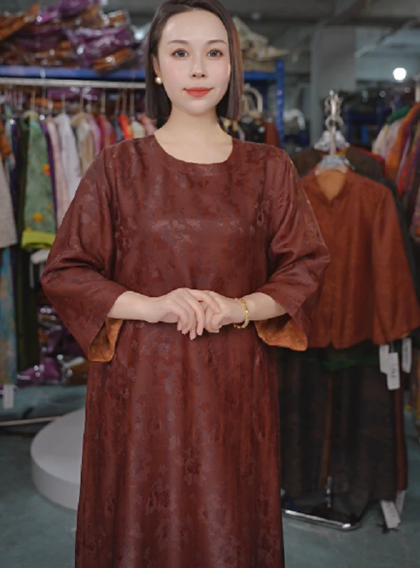 8132气质新款温婉款国风新中式连衣裙