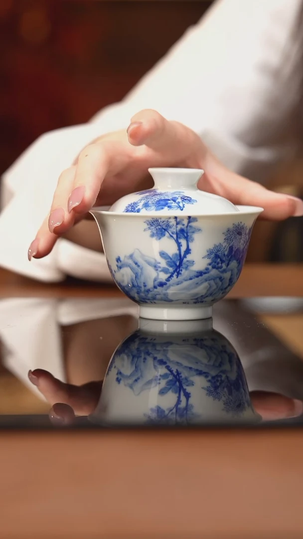 杯看山柴窑青花看山柴窑青花