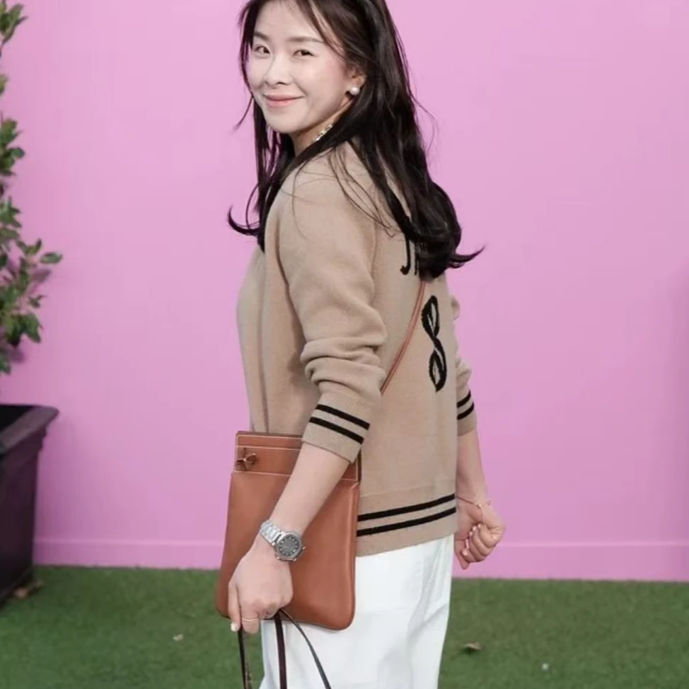 未使用 DIOR/迪奥 Dior 山羊绒开衫 驼色/36