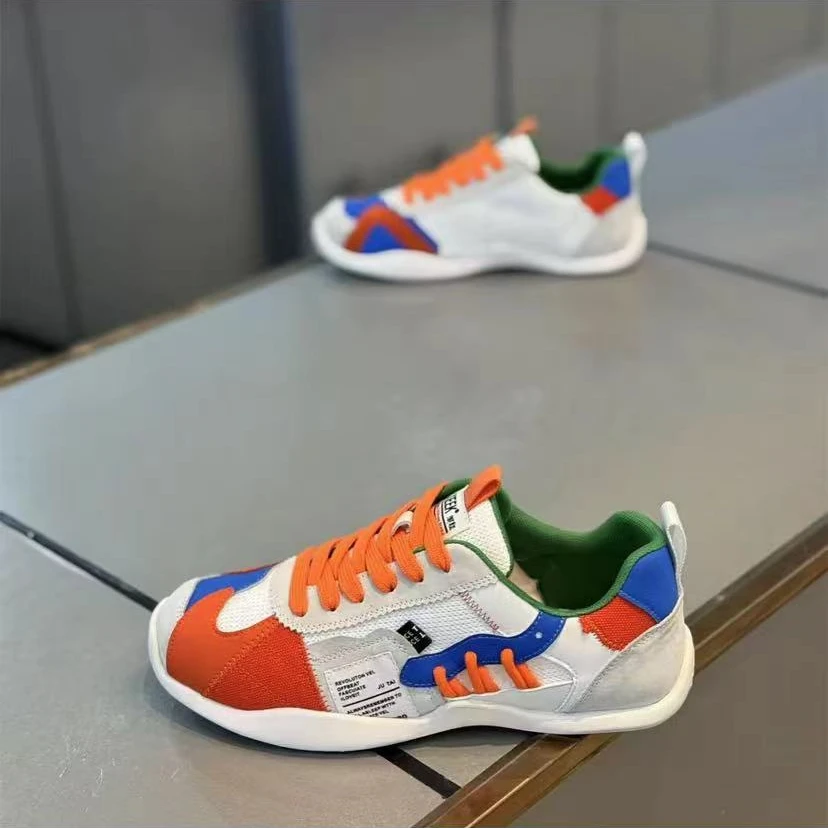 男鞋2025低帮透气休闲鞋男士韩版百搭阿甘鞋软底拼色小白鞋男潮鞋