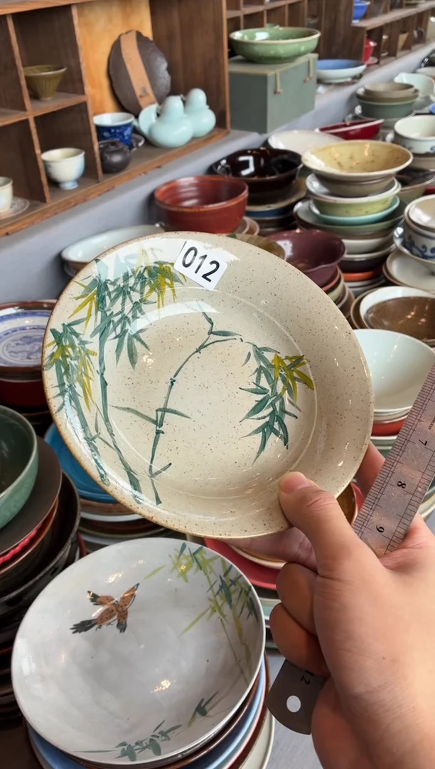 瓷又****桥12，套内手绘竹节盘