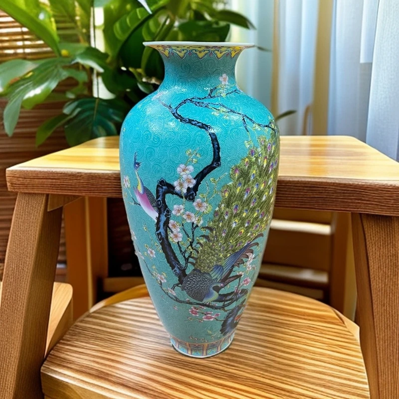 ZY-GH212富贵吉祥粉彩扒花瓶礼盒装-王