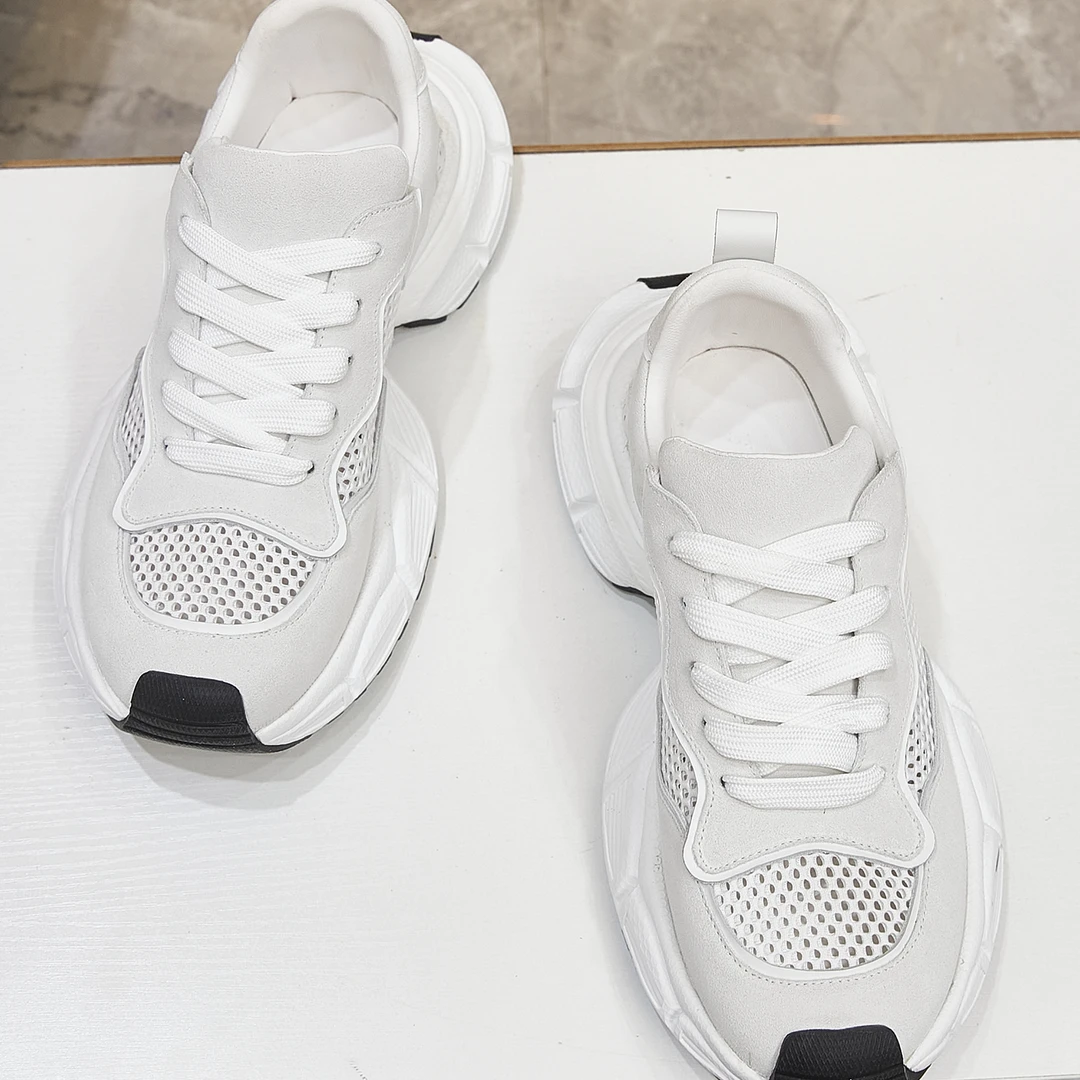 断码清仓老爹鞋厚底镂空气垫休闲鞋轻便夏季网鞋白鞋舒适透气百搭