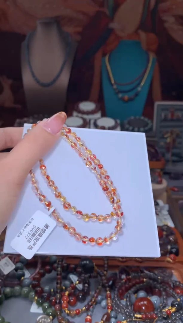 未镶嵌珠宝半成品水晶锦鲤胶花项链