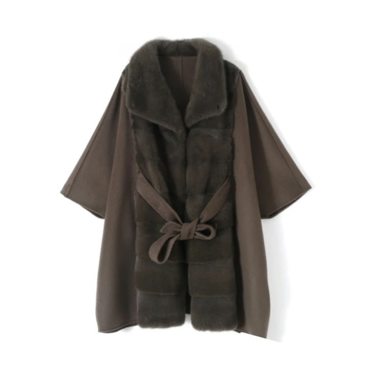 285013MarxMole气质时尚百搭精品秋冬双面呢斗篷