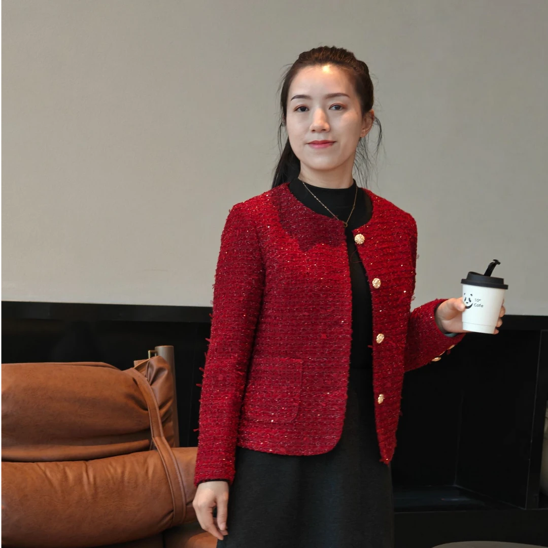 小香风外套女秋冬小个子法式加绒加厚高级感短款上衣粗花呢气质