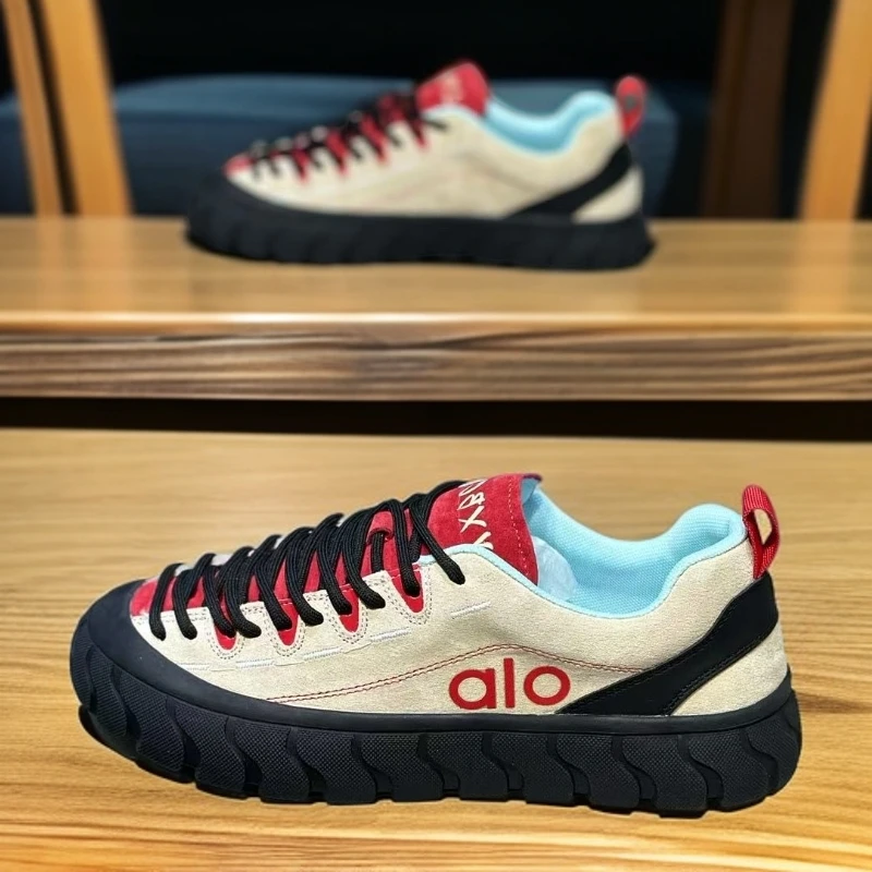 男鞋2025秋季新款轻奢个性系带休闲鞋男防滑耐磨户外登山鞋男板鞋