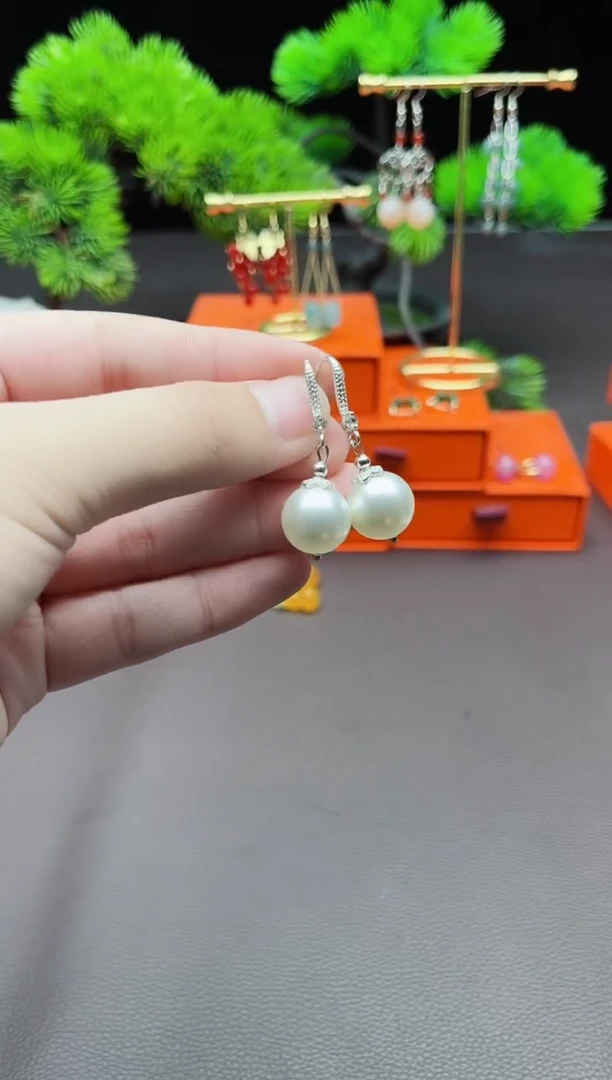 耳饰银S925镶嵌拼合珍珠（马贝珠）239