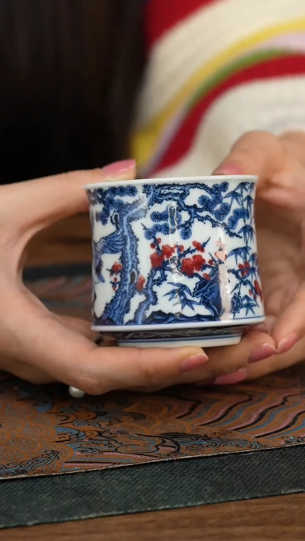 【闪购商品】阳春白雪 松竹梅折腰杯