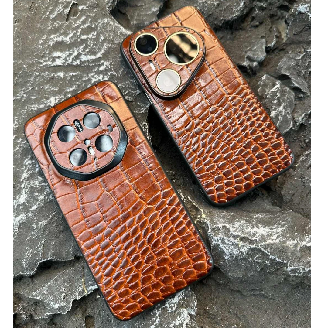 【大鳄鱼纹】【真头层牛皮】适用华为Mate70手机壳Magic8Pro苹果16Max