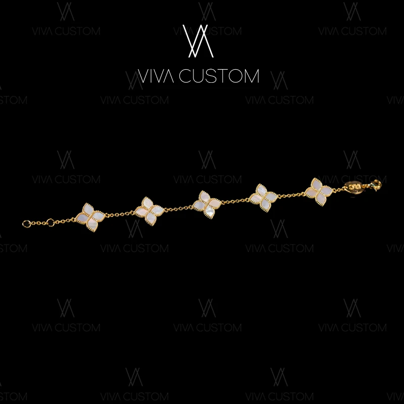 铜合金手链 气质高级幸运四叶草手链G