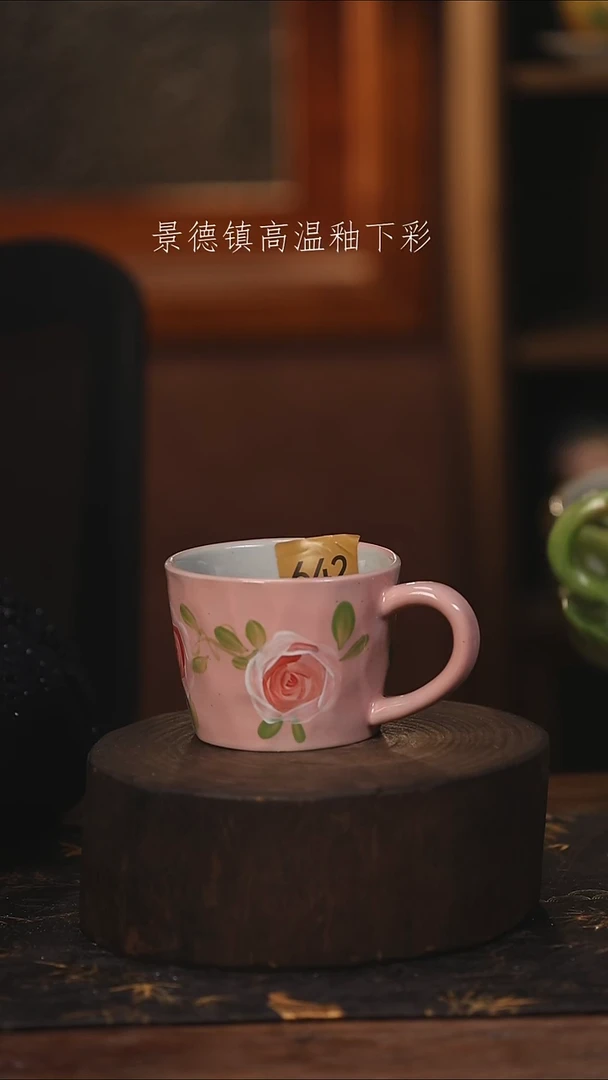 陶瓷景德镇高温釉下手绘陶瓷@L642@