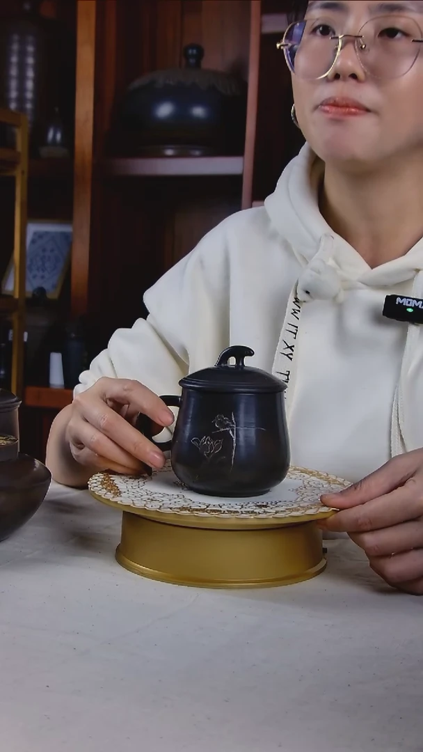 坭兴陶青蛙杯纯手工