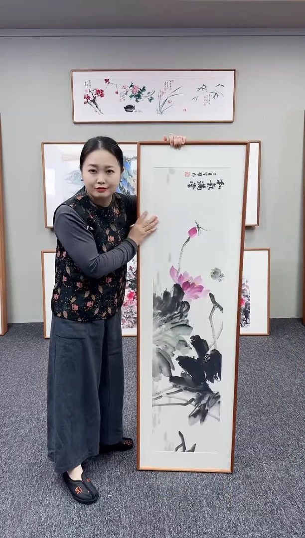 国画和气满堂155*45手绘作品