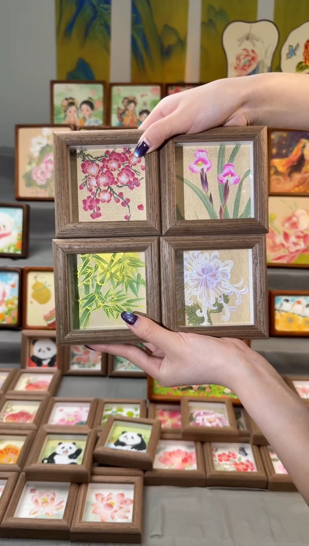 国画梅兰竹菊 手绘国画11 一组