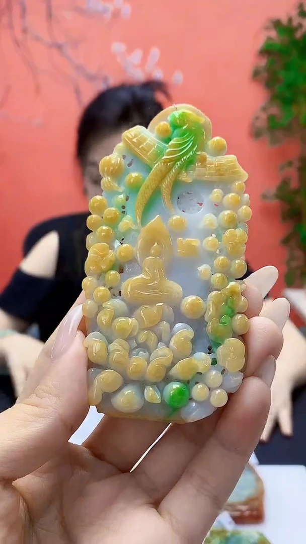未镶嵌定制翡翠5160ty-毛货挂件178