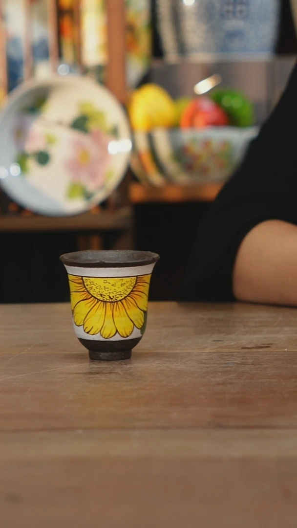 瓷片【简家甄选】景德镇设计师手绘陶瓷茶叶罐