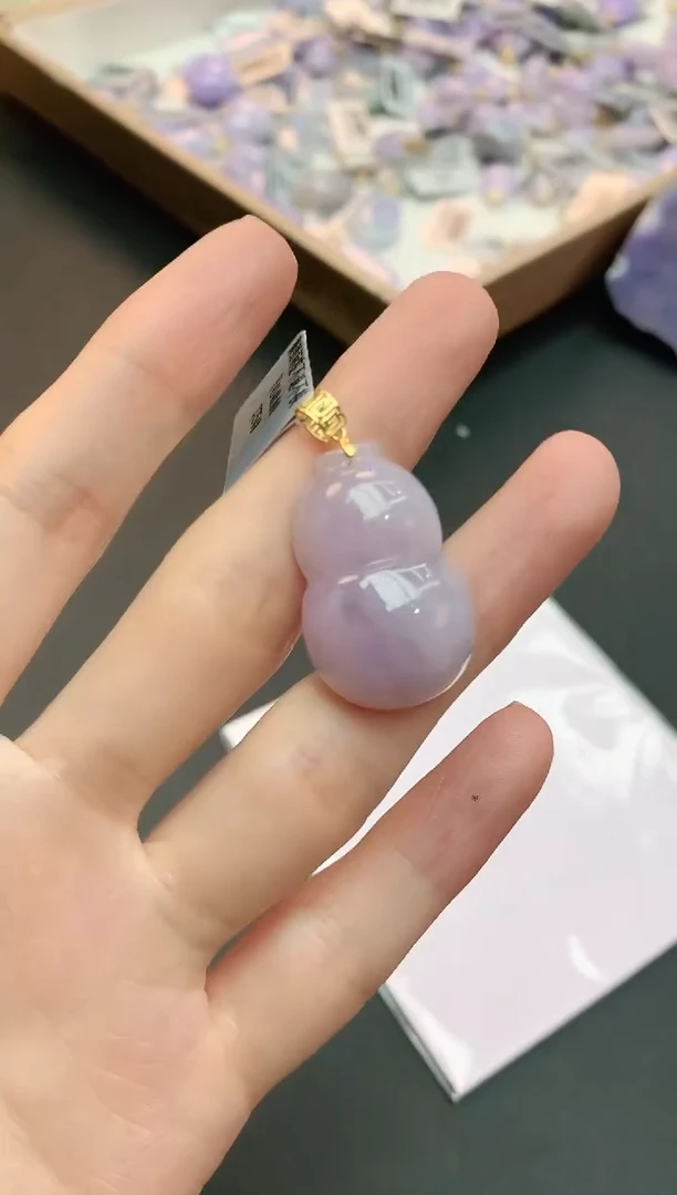 【闪购商品】翡翠颈饰18K金镶嵌赠礼盒证书 小君