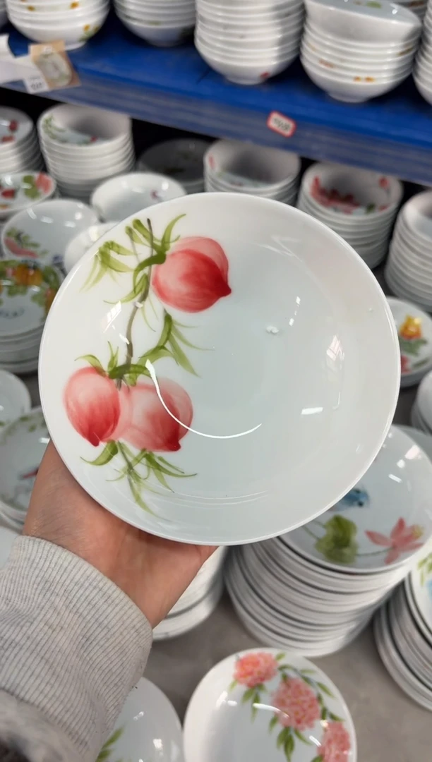瓷片景德镇高温陶瓷食品级手绘釉中彩-小胖碗
