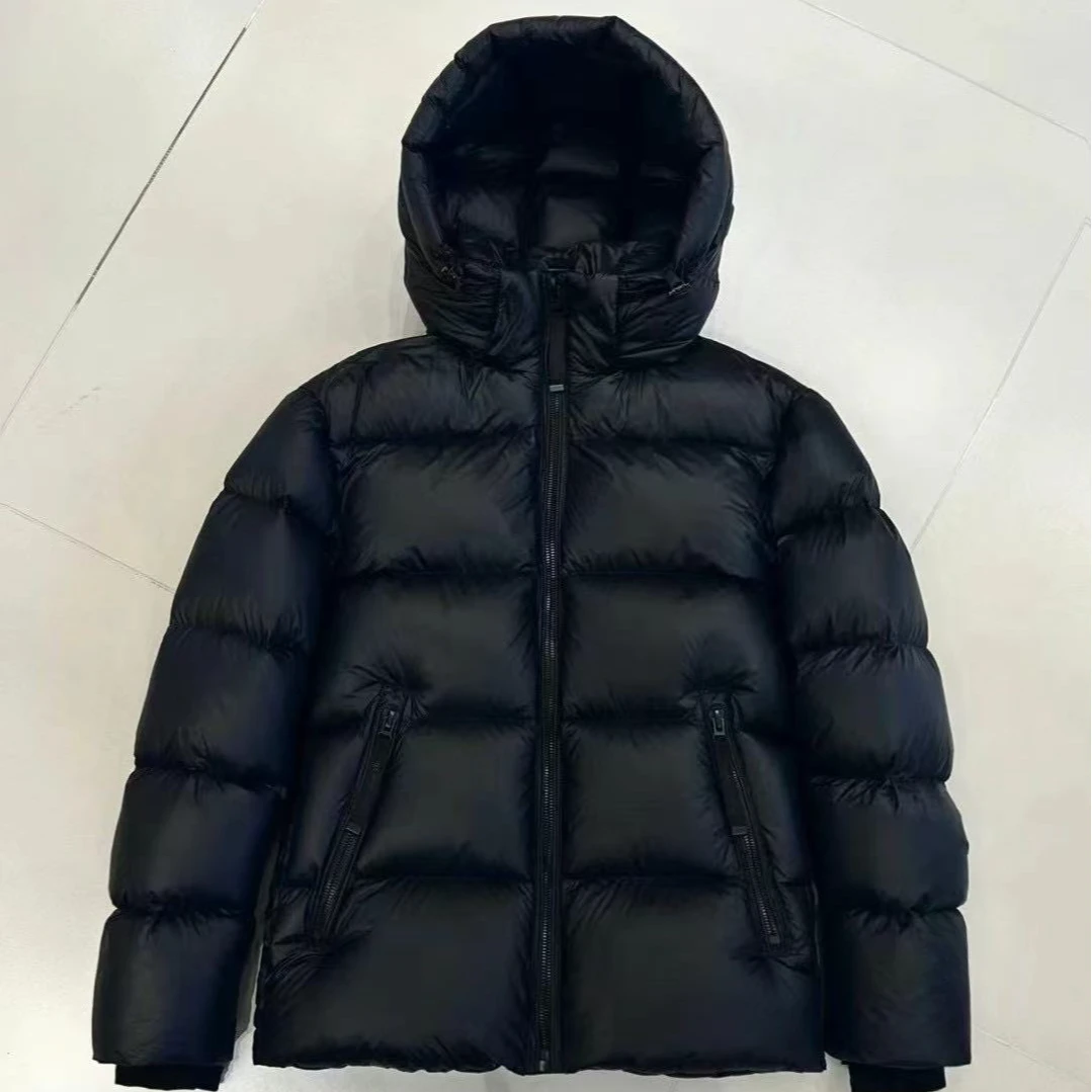 2024年冬季新款黑色短款五格鹅绒服时尚百搭保暖.2