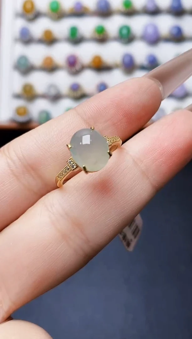 银S925镶嵌戒指翡翠1226