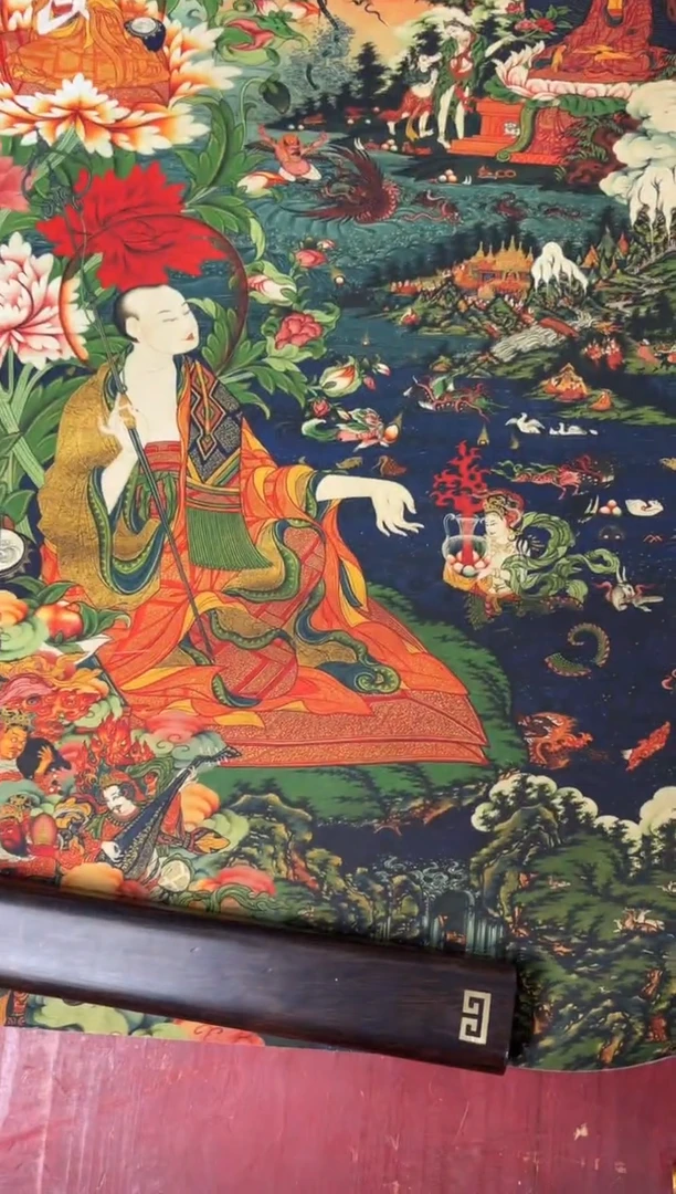 卷轴画龙妹的唐卡tk16