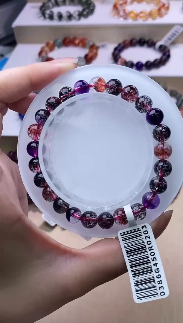 【闪购商品】水晶手链未镶嵌黑加仑超七单圈7m+