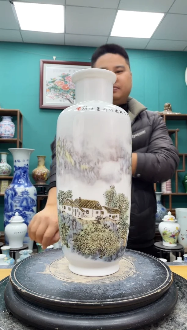 摆件302山水陶瓷摆件