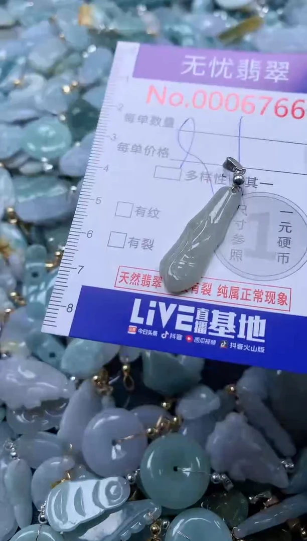 翡翠未镶嵌吊坠(不含链)6766