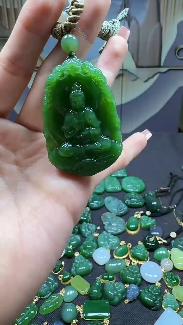 和田玉未镶嵌挂件1