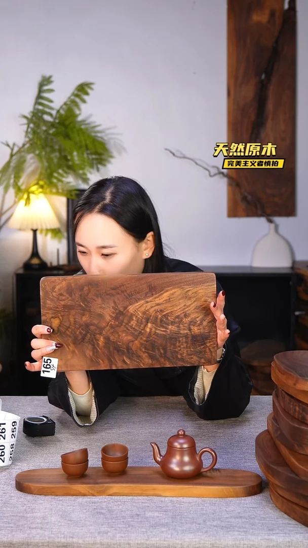 木北美黑胡桃原木.干裂疤结不属于商品质量问题完美主义者慎拍