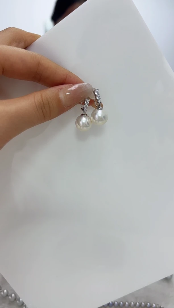 【闪购商品】淡水珍珠DA银S925镶嵌dd001 曼塔玫瑰耳饰 11