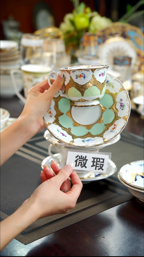 瓷片咖啡杯碟1套