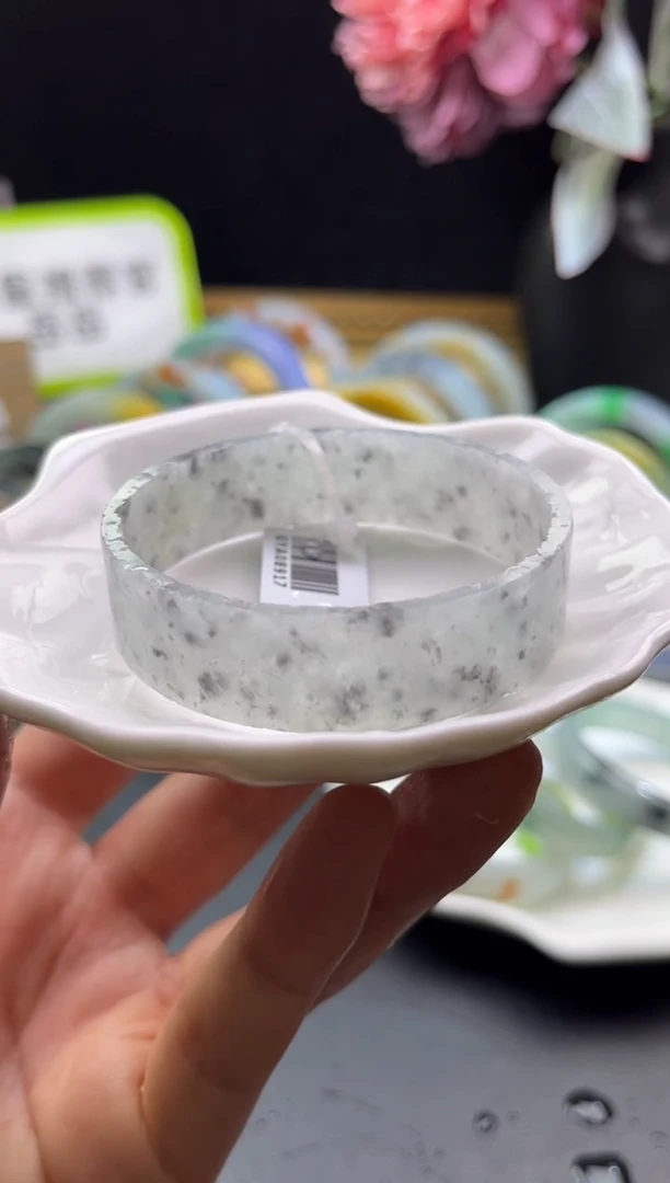 未镶嵌手镯定制翡翠53-54冰乌鸡「定制不退不换」