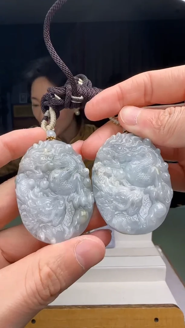 【闪购商品】翡翠吊坠(不含链)未镶嵌一对DY@@WS1SS01483