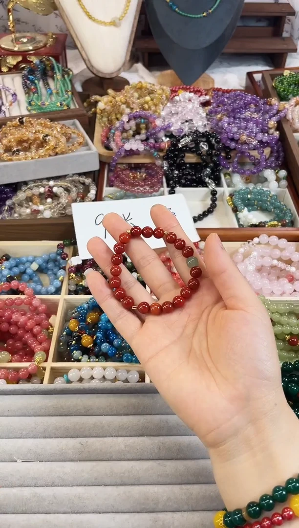 【闪购商品】玛瑙/玉髓手链未镶嵌南红玛瑙卡8